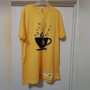 NWT FAITH OVER FEAR UNISEX T SHIRT
